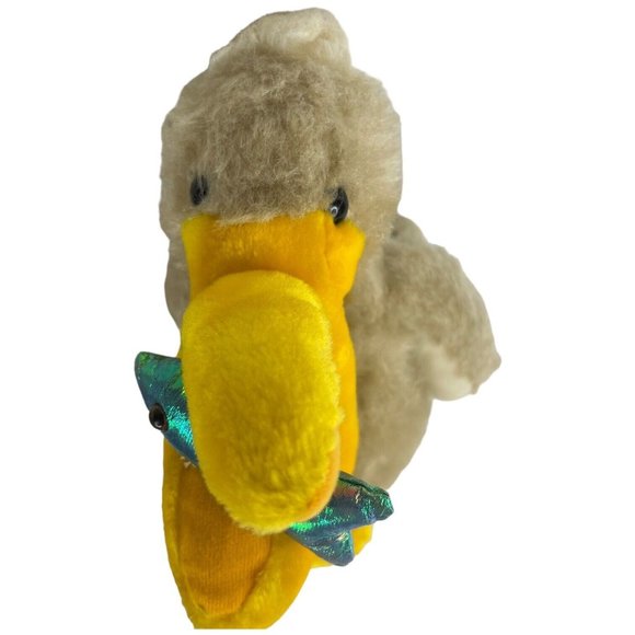 Good Stuff Plush Pelican With Fish In Mouth Bird 14 Inch Stuffed Animal Toy VTG - Picture 7 of 7